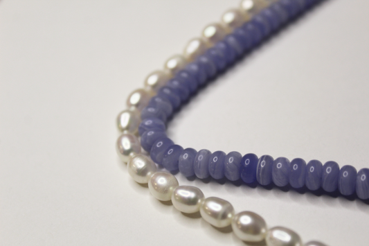 Pearl and Chalcedony Necklace