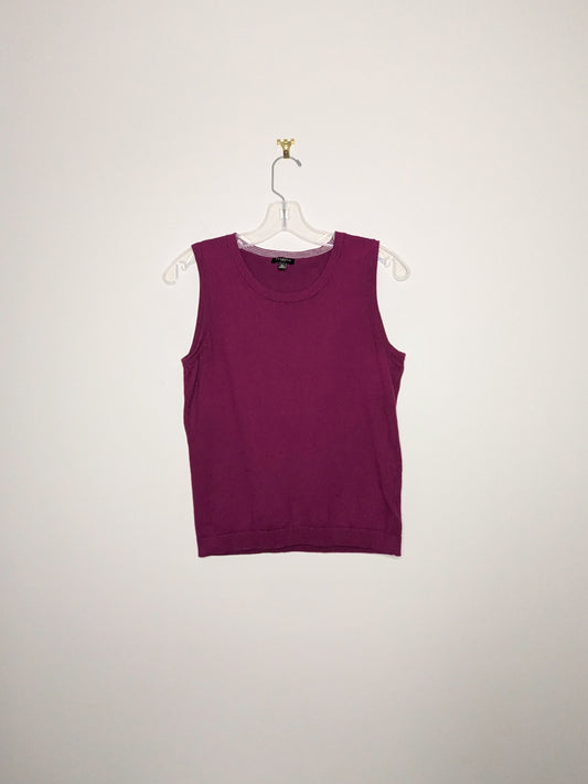 Talbots Cotton Cashmere Sweater Vest - Small Petite