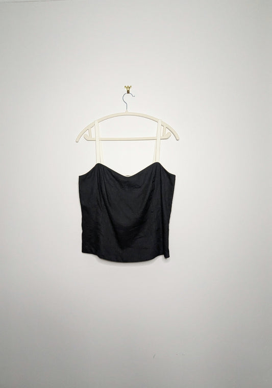 Piped Edge Linen Crop - Size 12