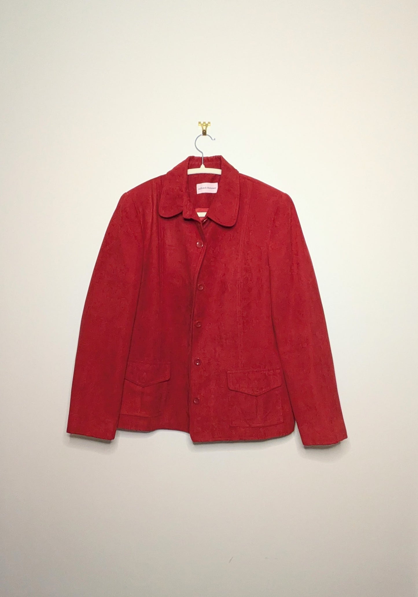 Red Faux Suede Jacket - M/L