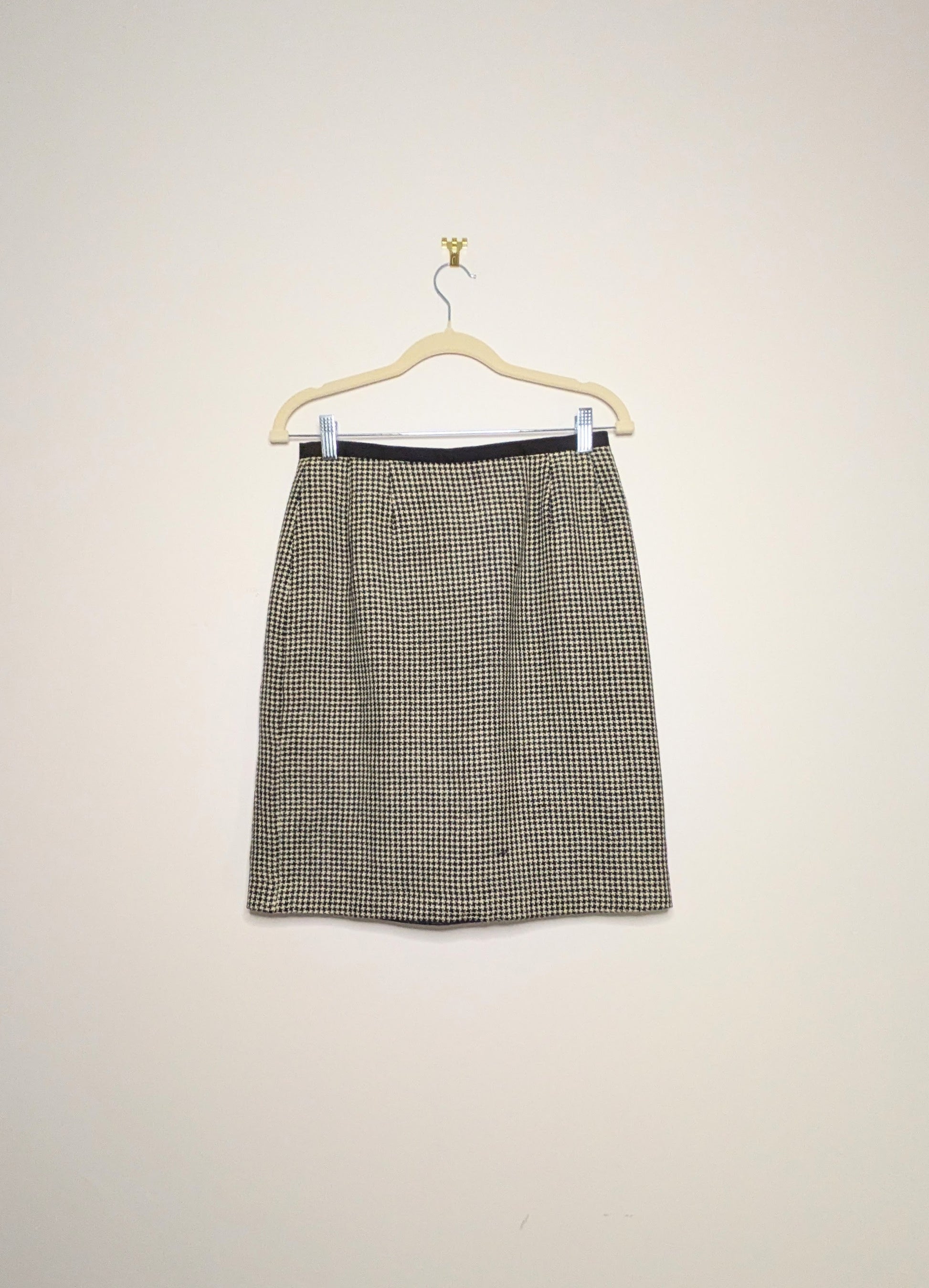 Wool Houndstooth Skirt - Size 8