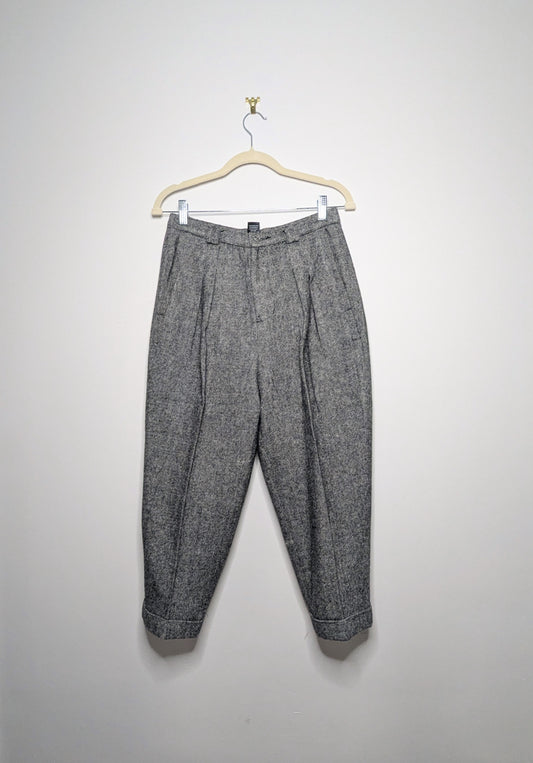Wool Blend Dot Pants - Medium