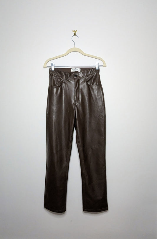 Abercrobie Faux Leather Pants - 26in Waist