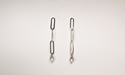 Paperclip Chain Drop Studs