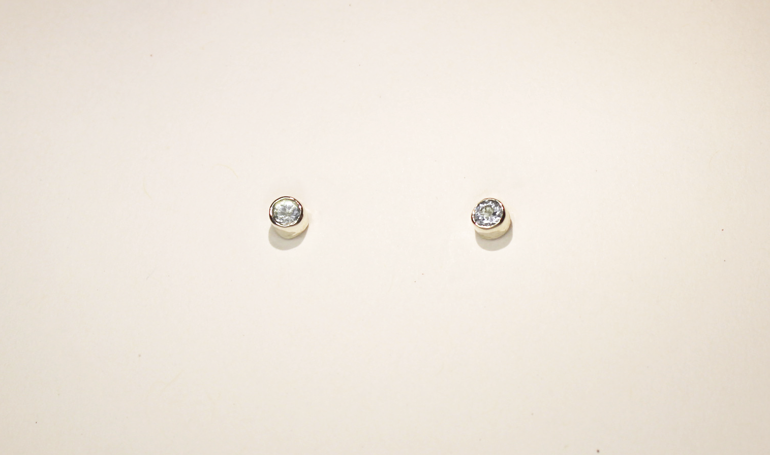 Aquamarine Bezel Studs