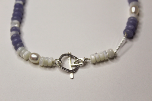 Mixed Media Necklace with Accent Clasp