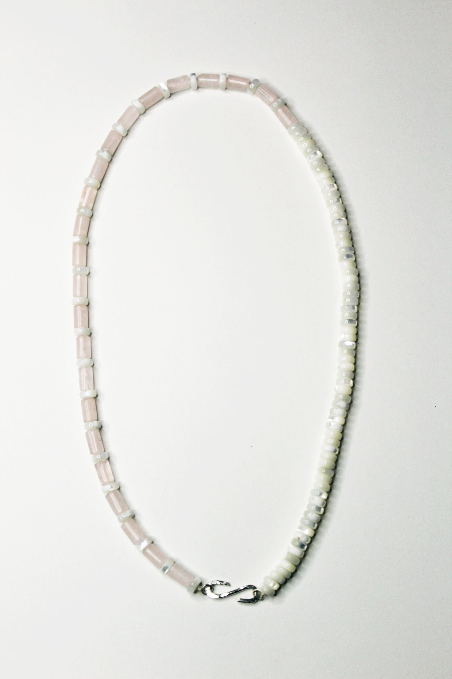 Beaded Rose Quartz Necklace