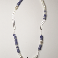 Mixed Media Necklace with Accent Clasp