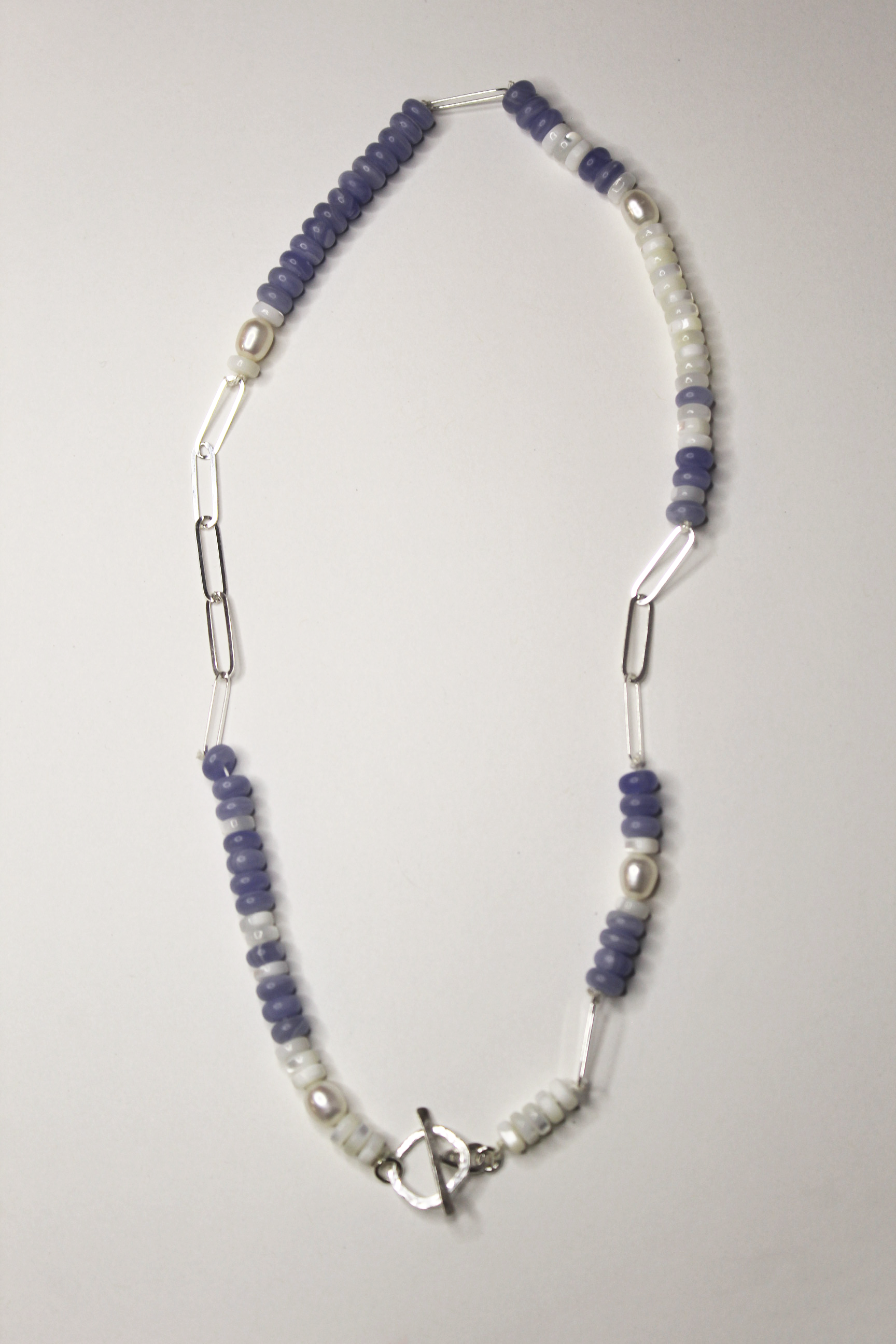 Mixed Media Necklace with Accent Clasp