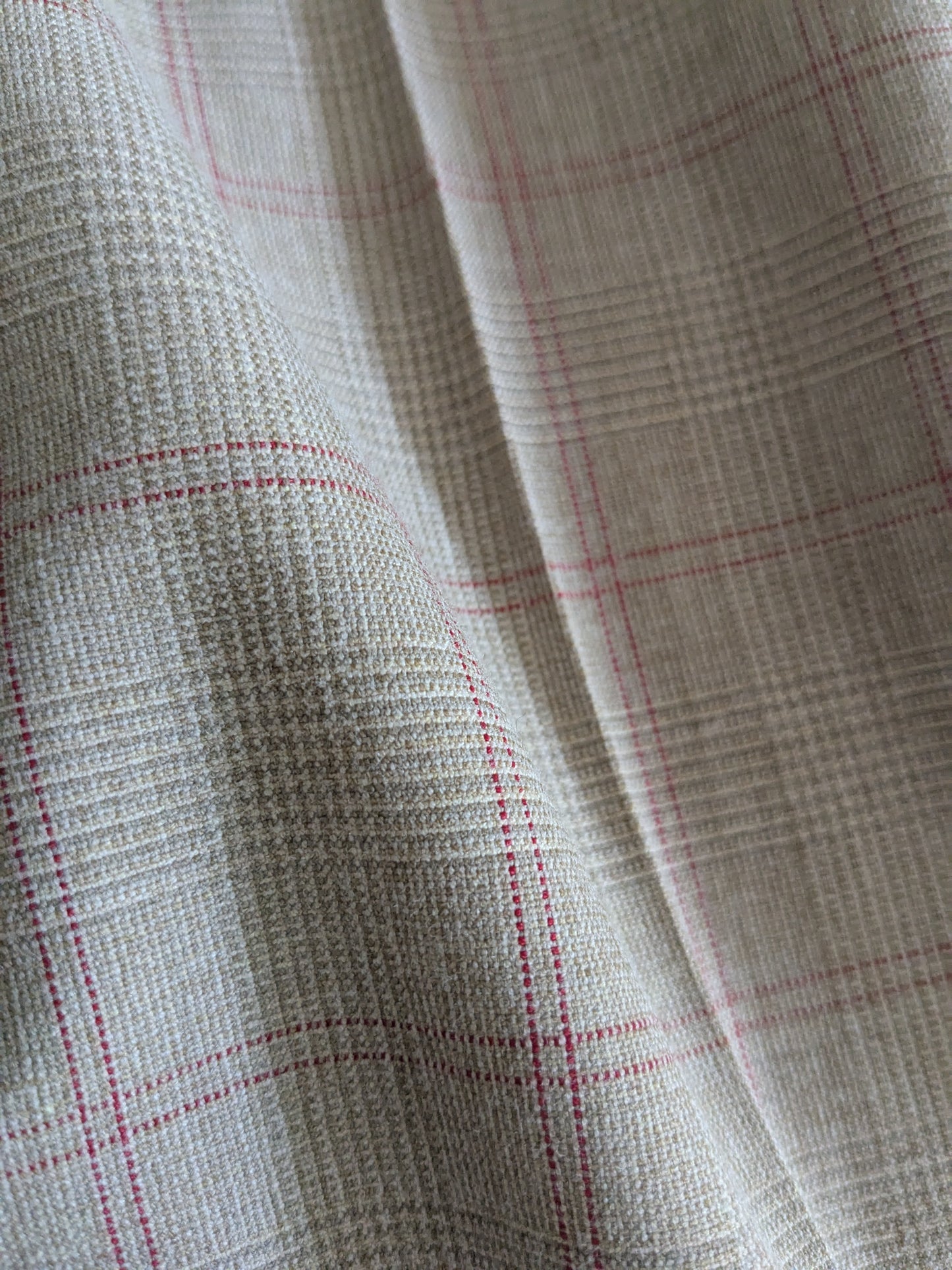 Tan and Red Oversize Check Pant - Size 8P