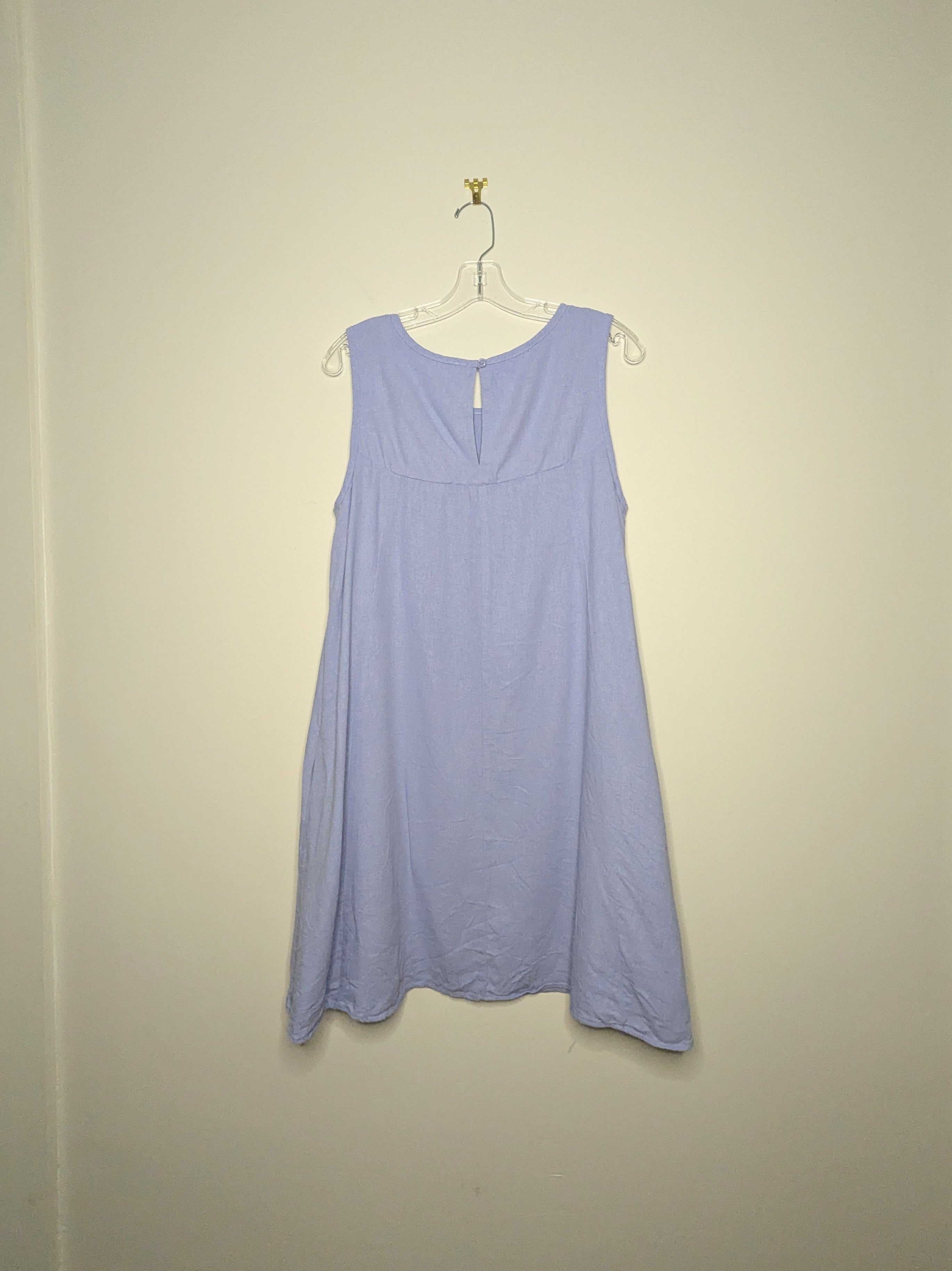 Linen Blend Loose Dress - Size 8-10