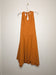 Contrast Stitch Cotton V Neck Dress - Large