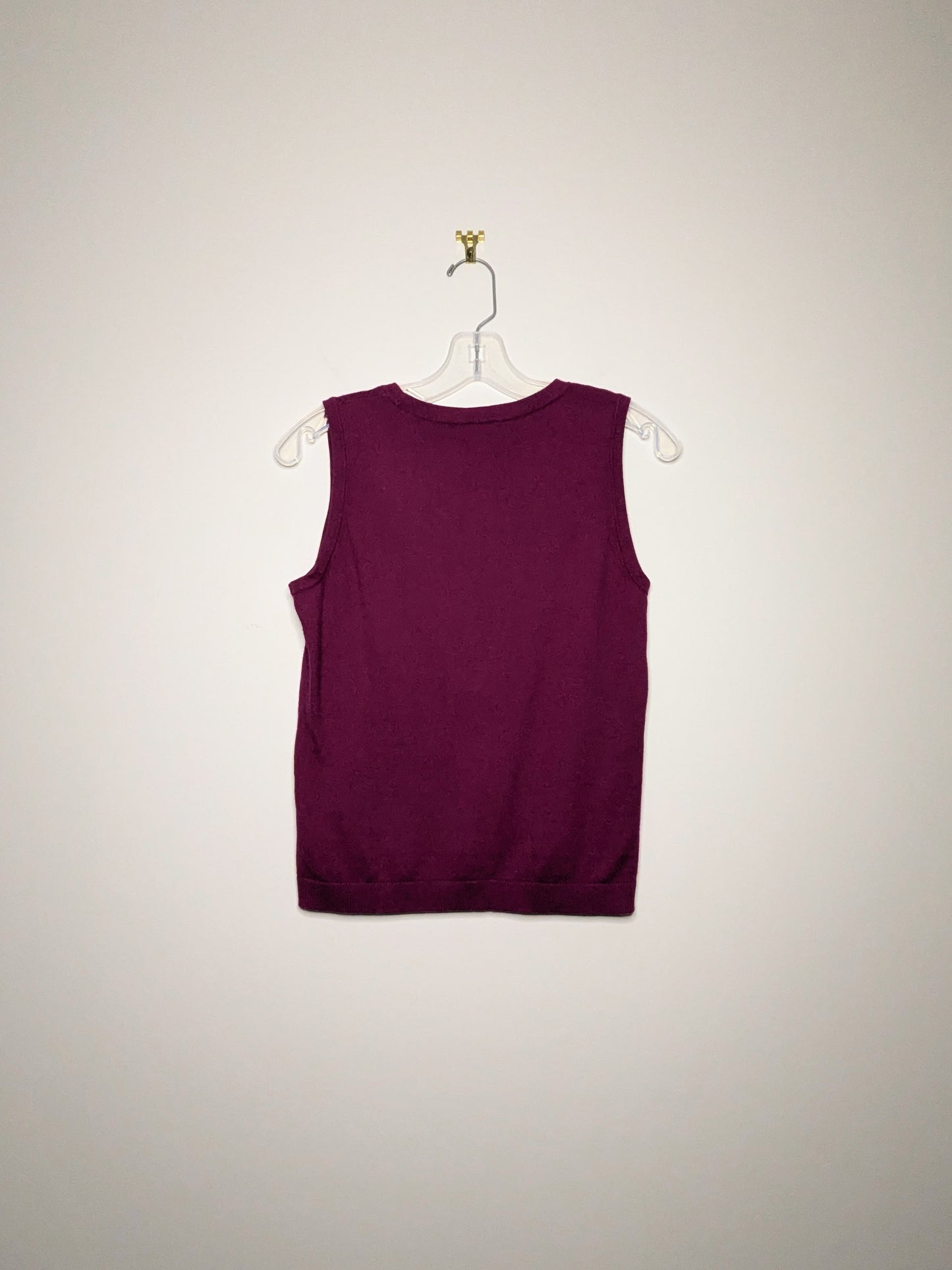 Talbots Cotton Cashmere Sweater Vest - Small Petite