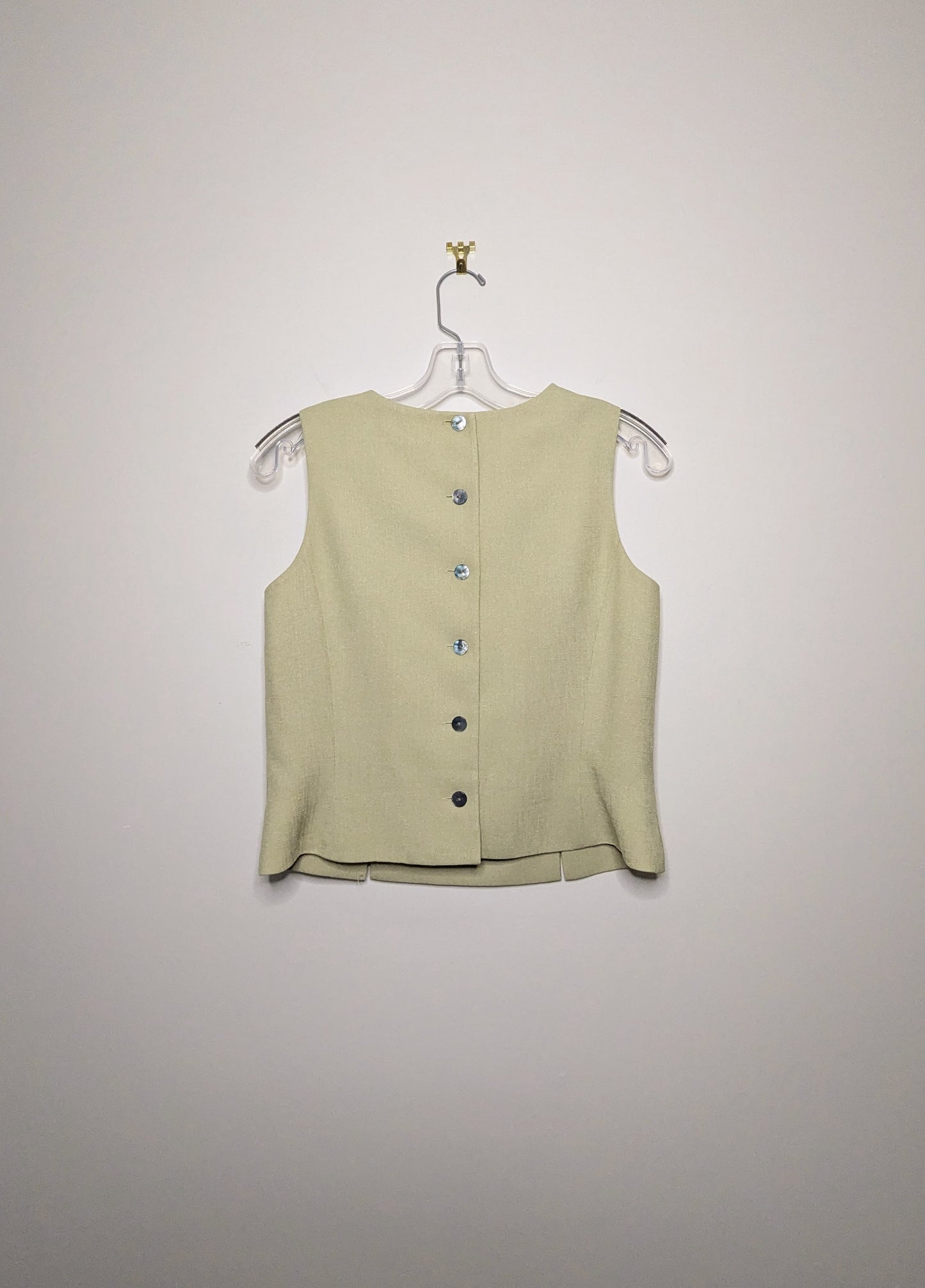 Linen Look Outline Vest - Size 4P