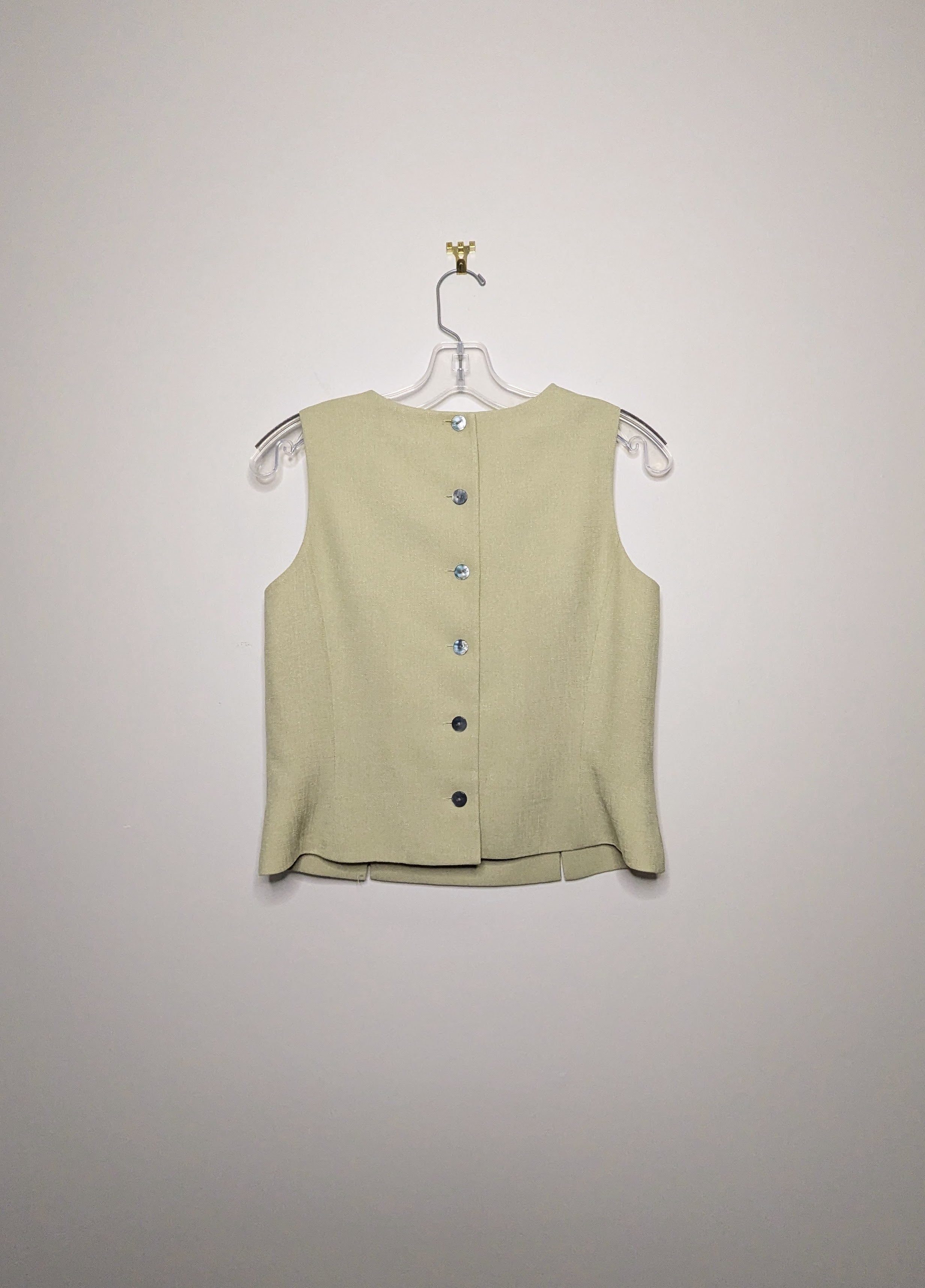 Linen Look Outline Vest - Size 4P