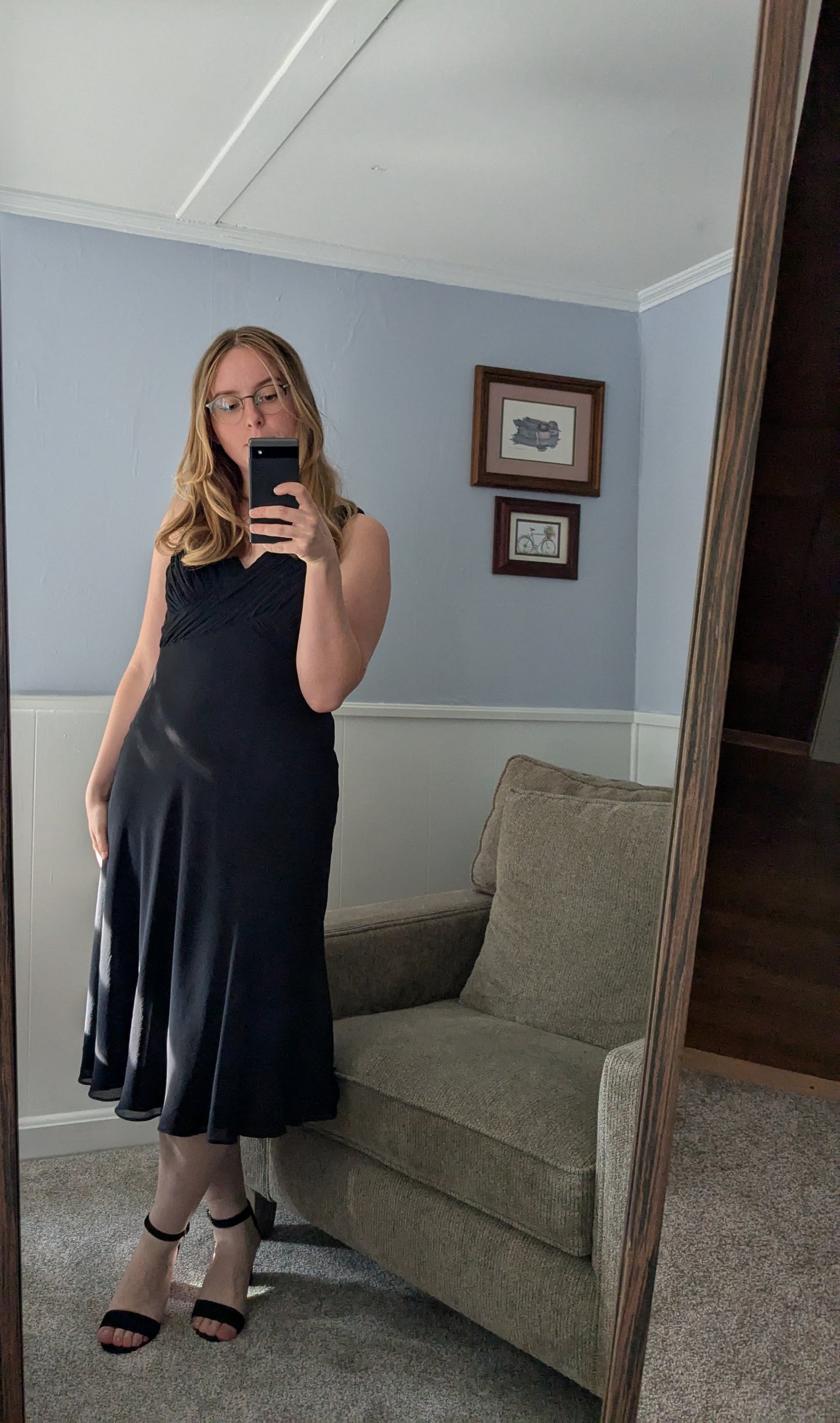 Silk 90s Dress - Vintage Size 12 (Size 8 Modern)