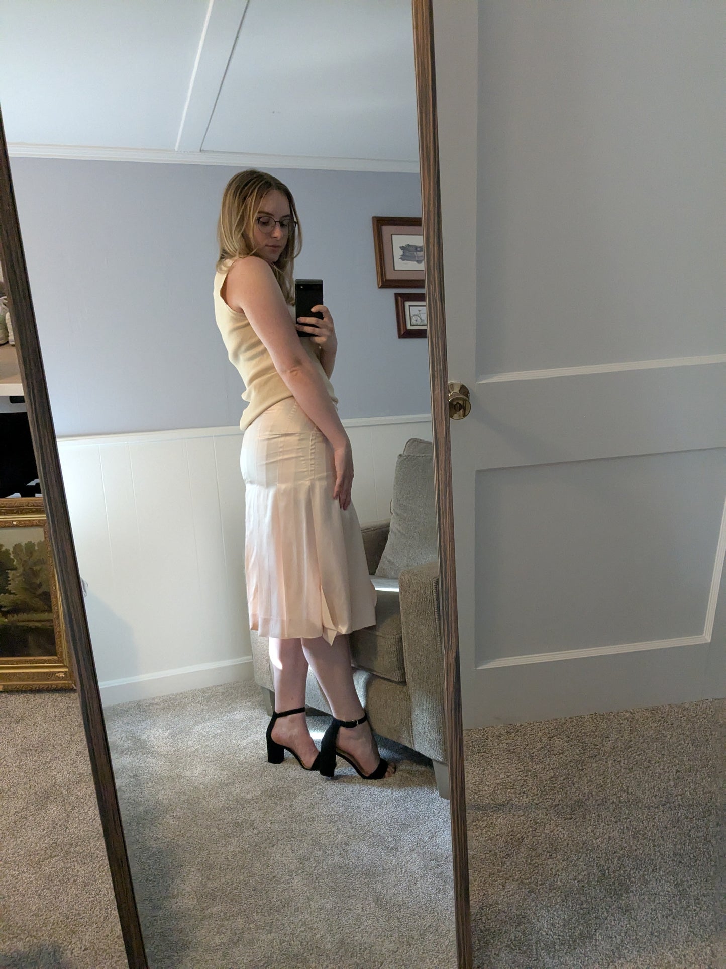 Silk Segmented Skirt - Vintage Size 6