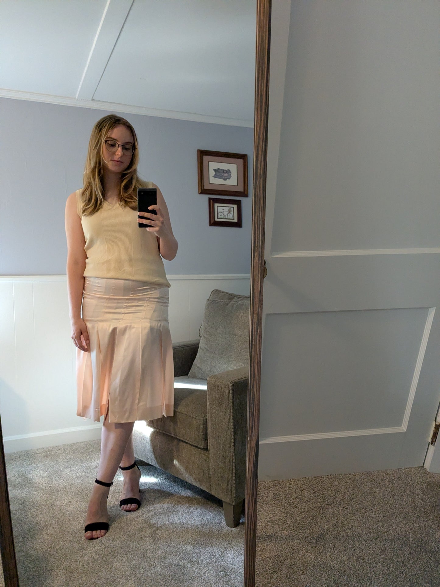 Silk Segmented Skirt - Vintage Size 6