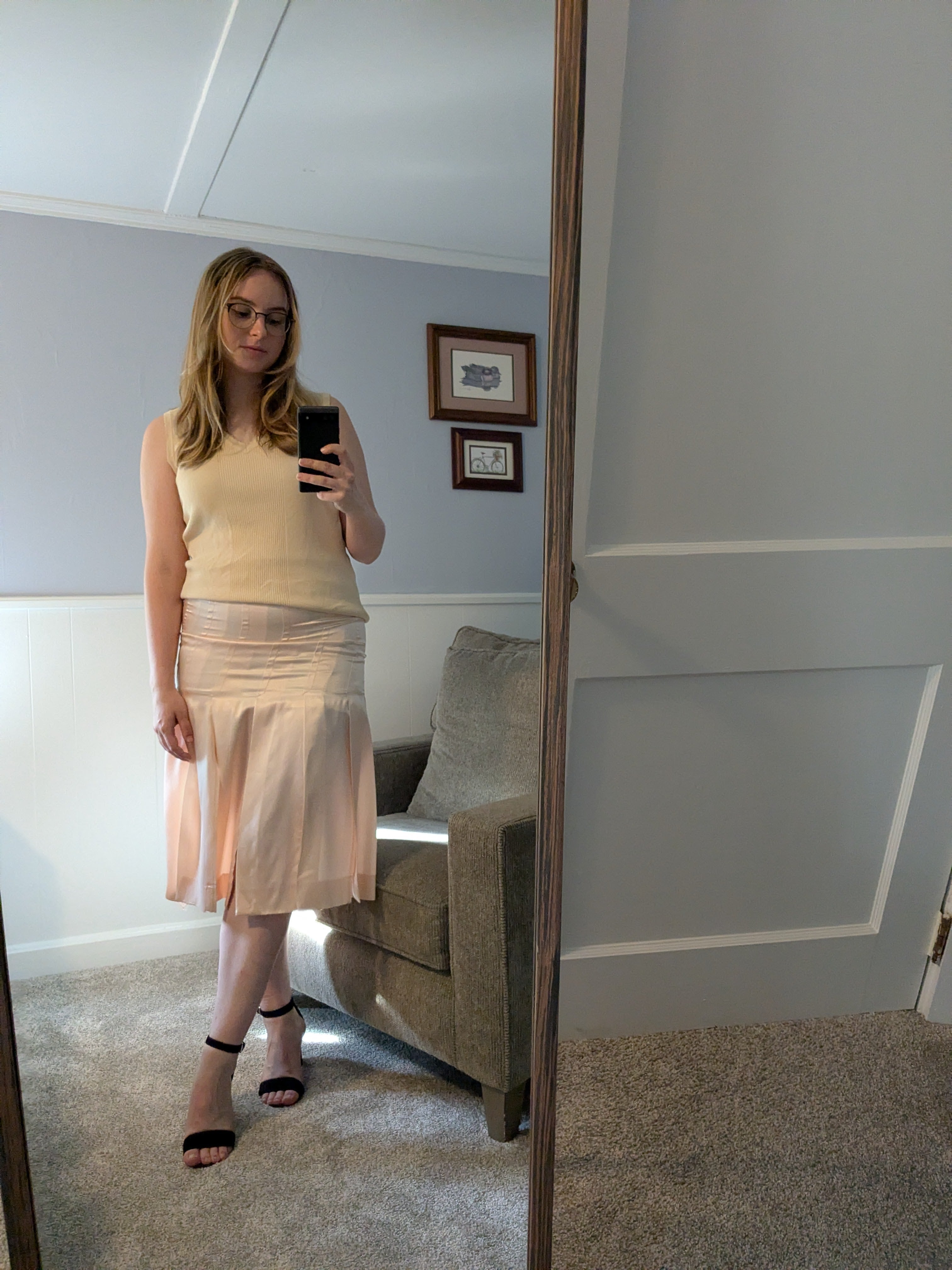 Silk Segmented Skirt - Vintage Size 6