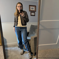 Patterned Ramie Cardigan - Small