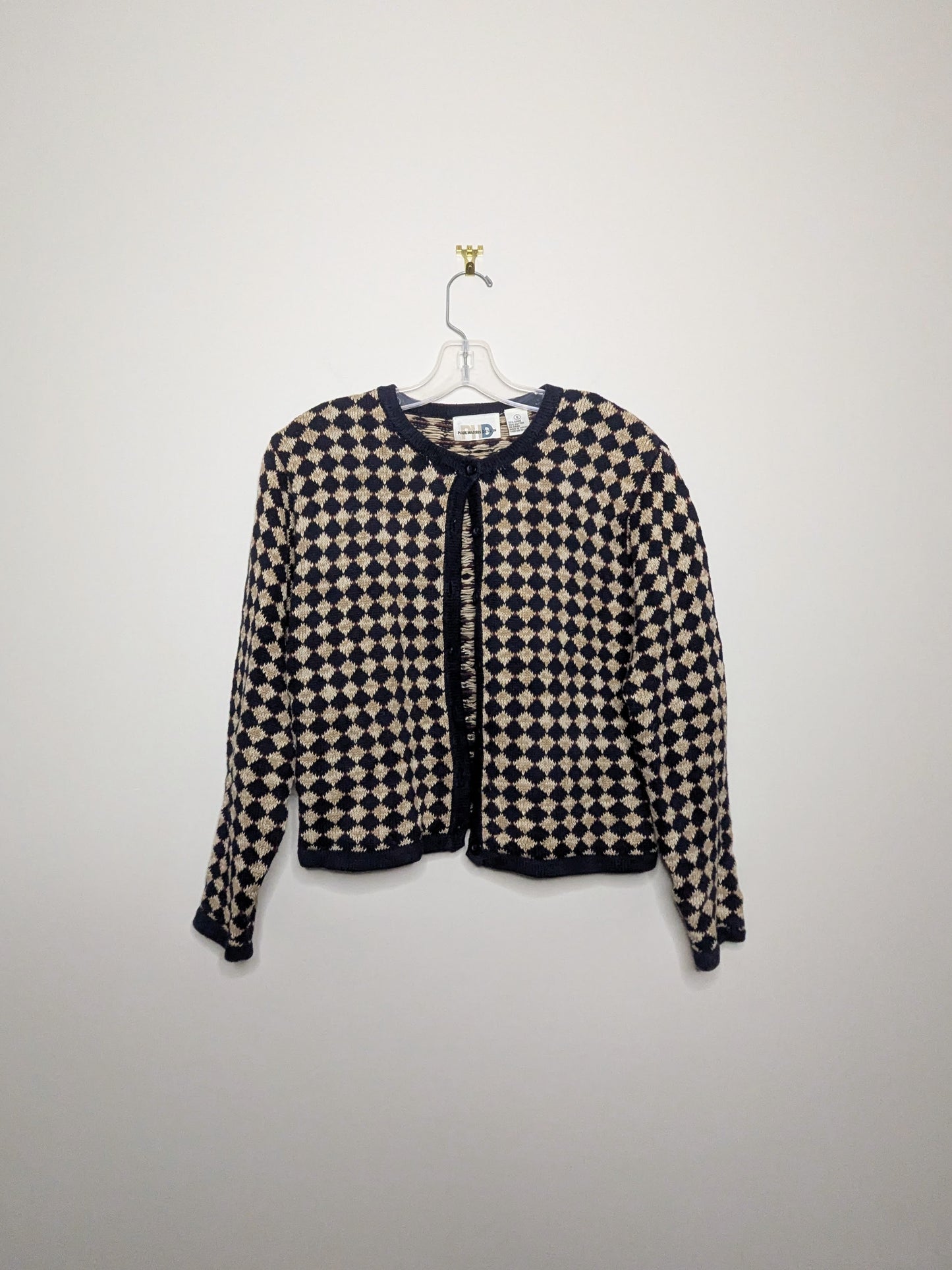 Patterned Ramie Cardigan - Small