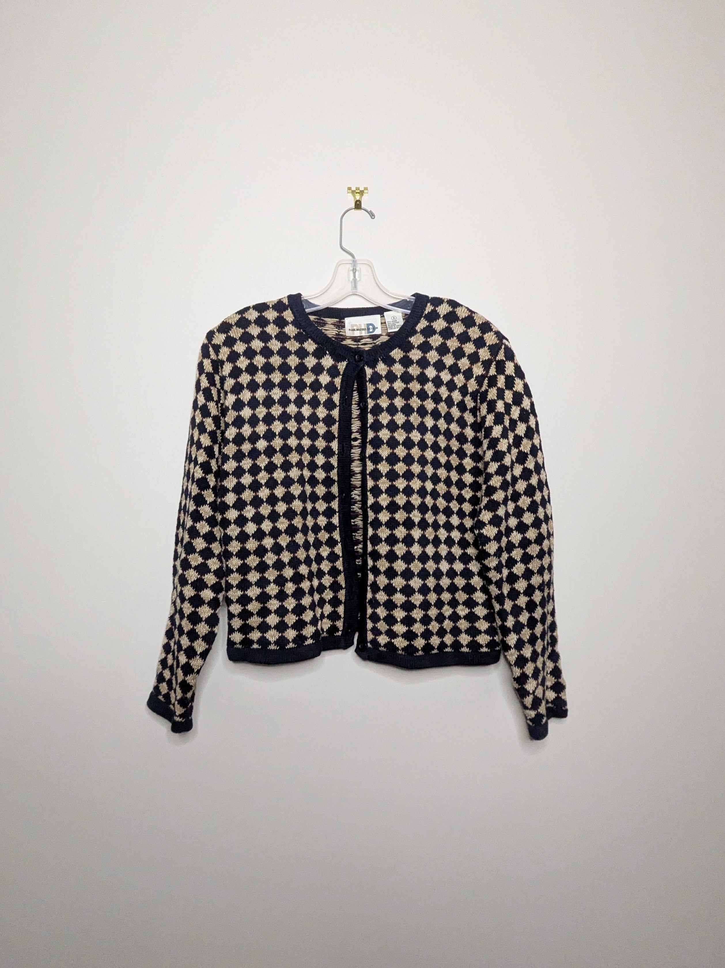 Patterned Ramie Cardigan - Small
