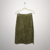 Green Suede Skirt - Size 6