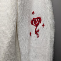Hand Embroidered Ace Sweater - Medium