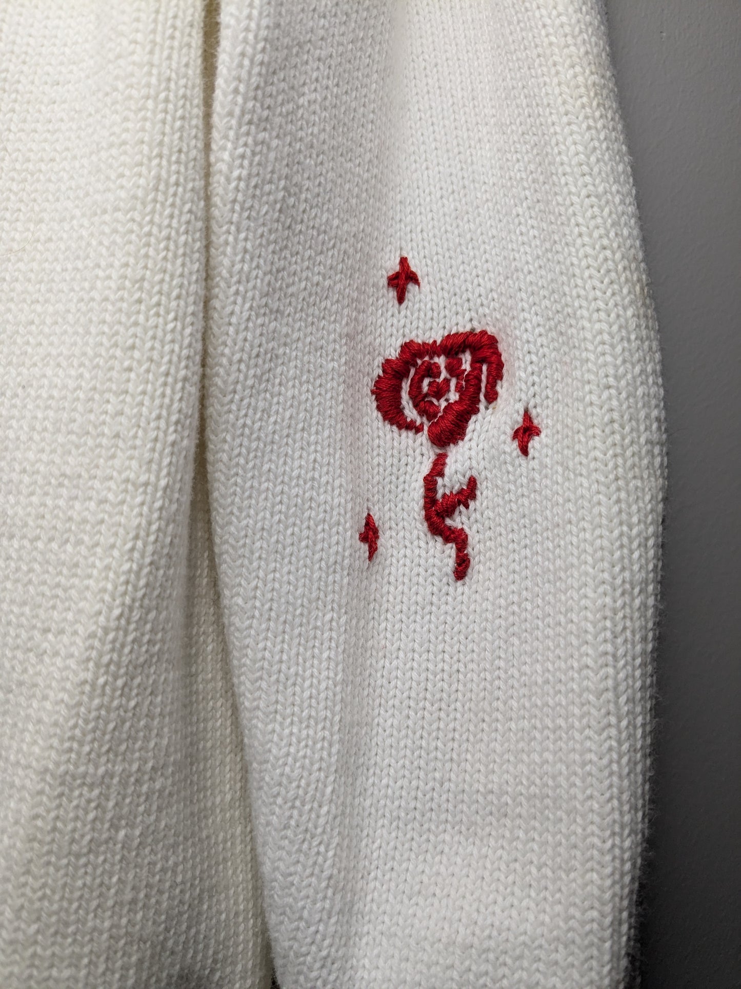 Hand Embroidered Ace Sweater - Medium