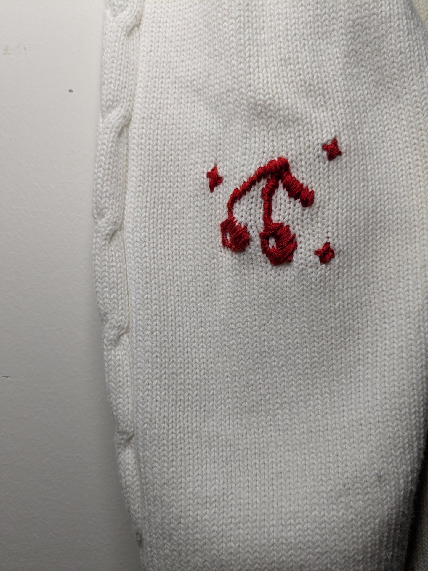 Hand Embroidered Ace Sweater - Medium