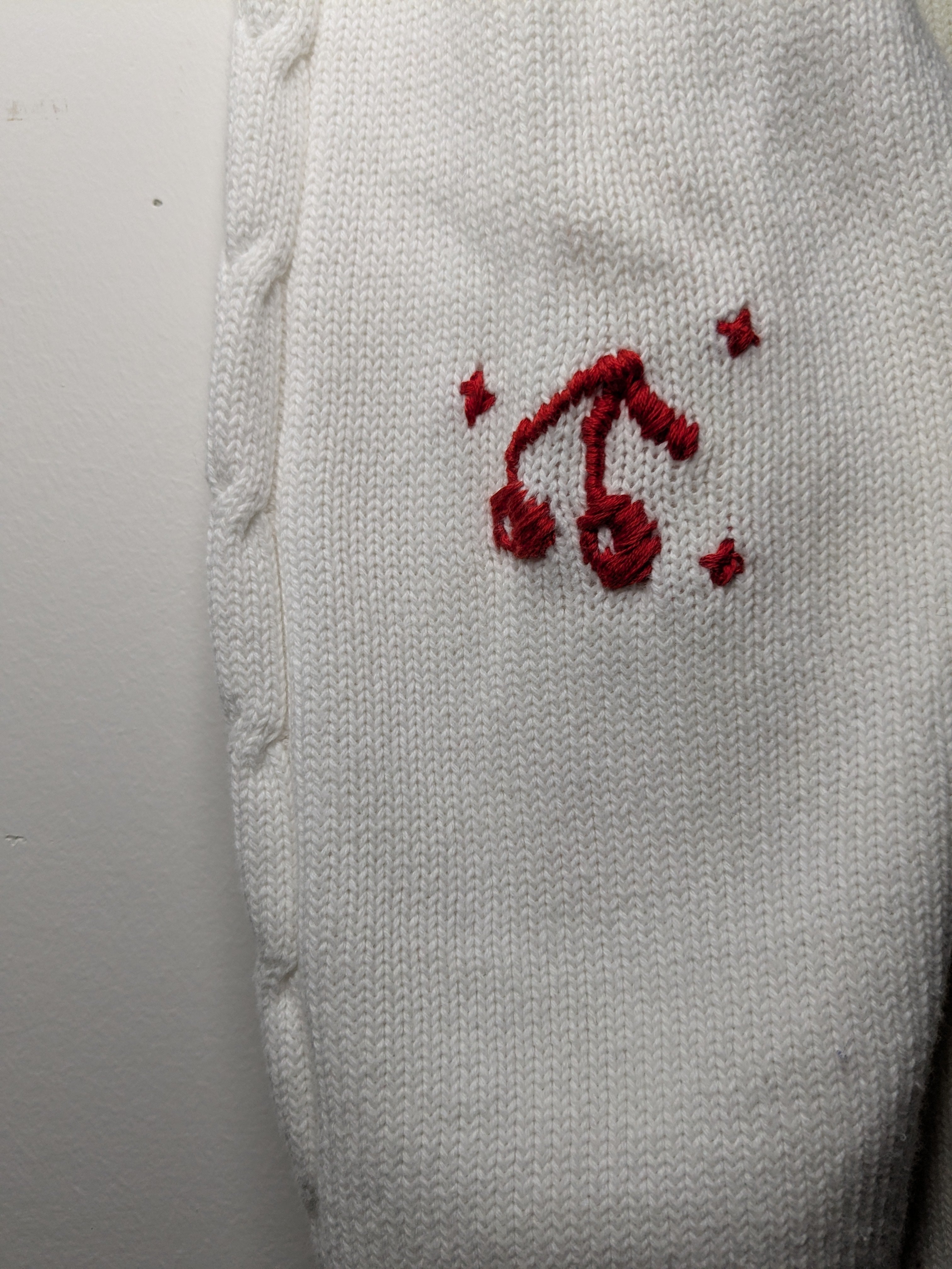 Hand Embroidered Ace Sweater - Medium