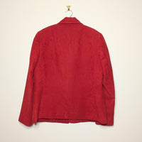 Red Faux Suede Jacket - M/L
