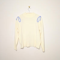 Hand Felted Bow Sweater - Medium