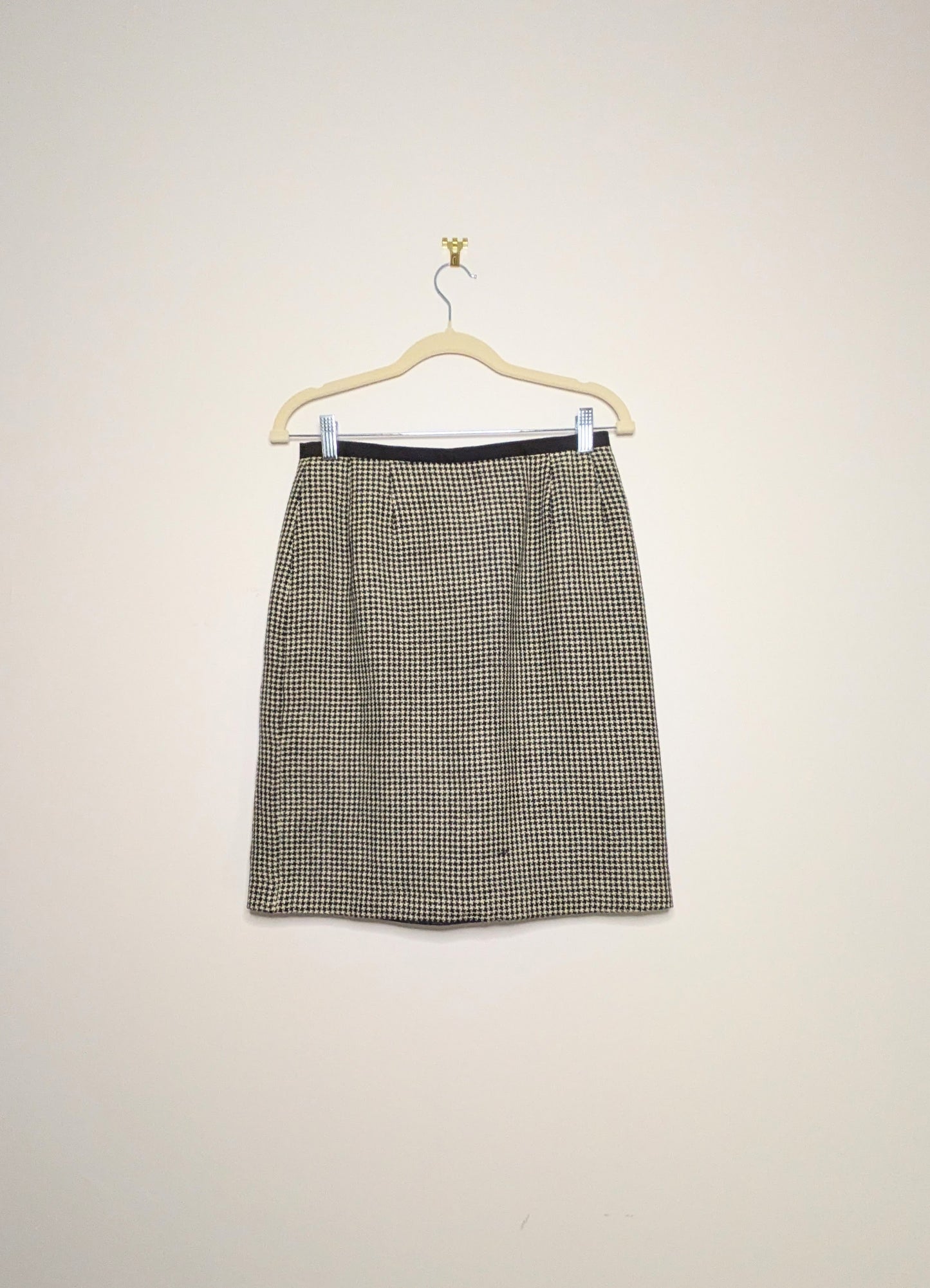 Wool Houndstooth Skirt - Size 8