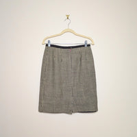 Wool Houndstooth Skirt - Size 8