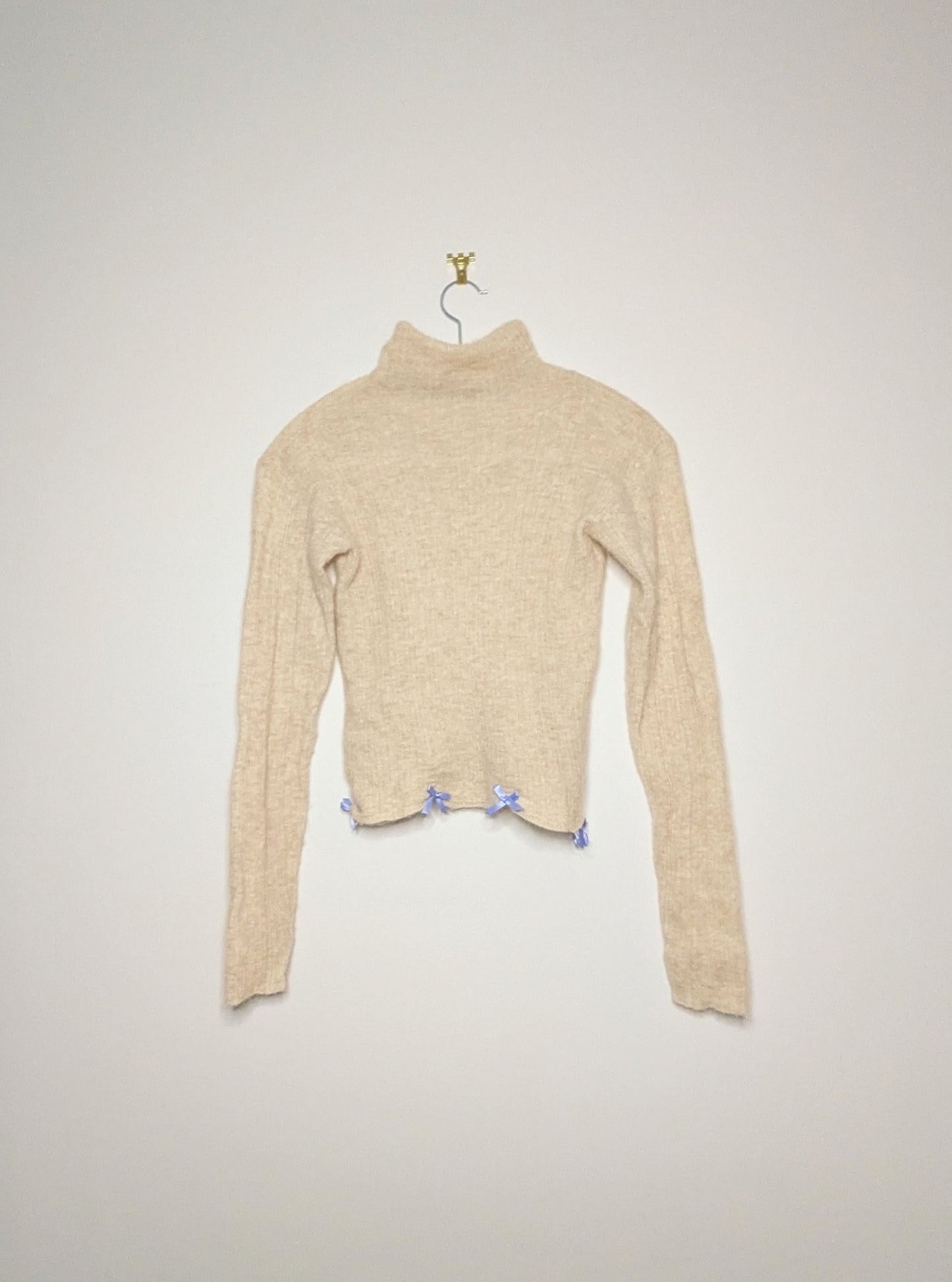 Upcycled Translucent Wool Sweater - Medium