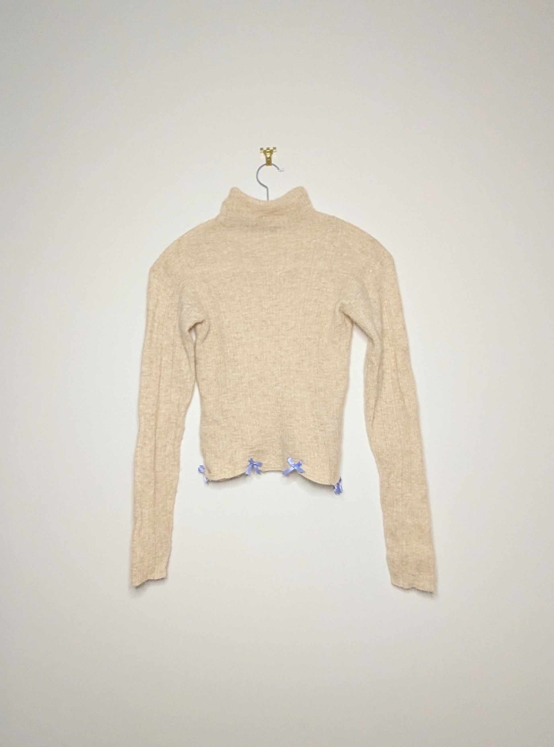 Upcycled Translucent Wool Sweater - Medium