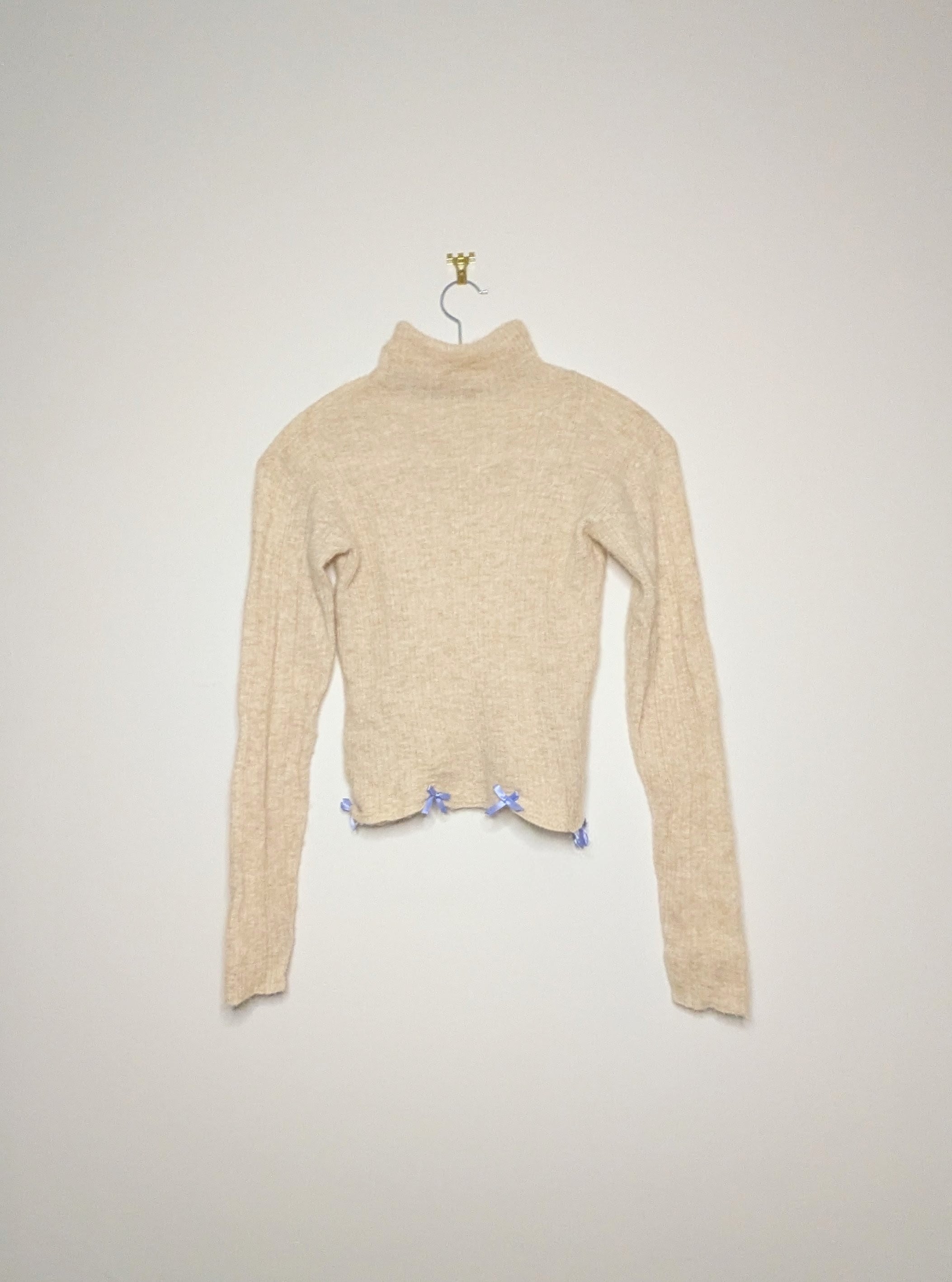 Upcycled Translucent Wool Sweater - Medium