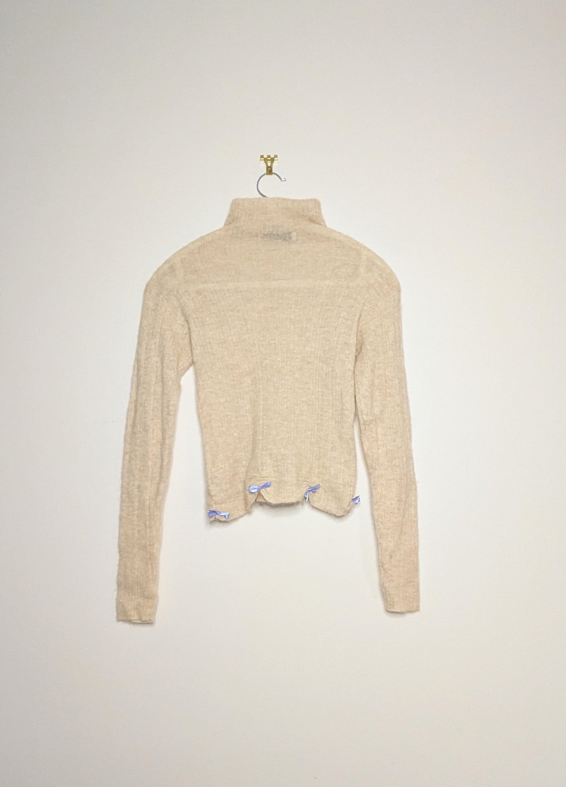 Upcycled Translucent Wool Sweater - Medium