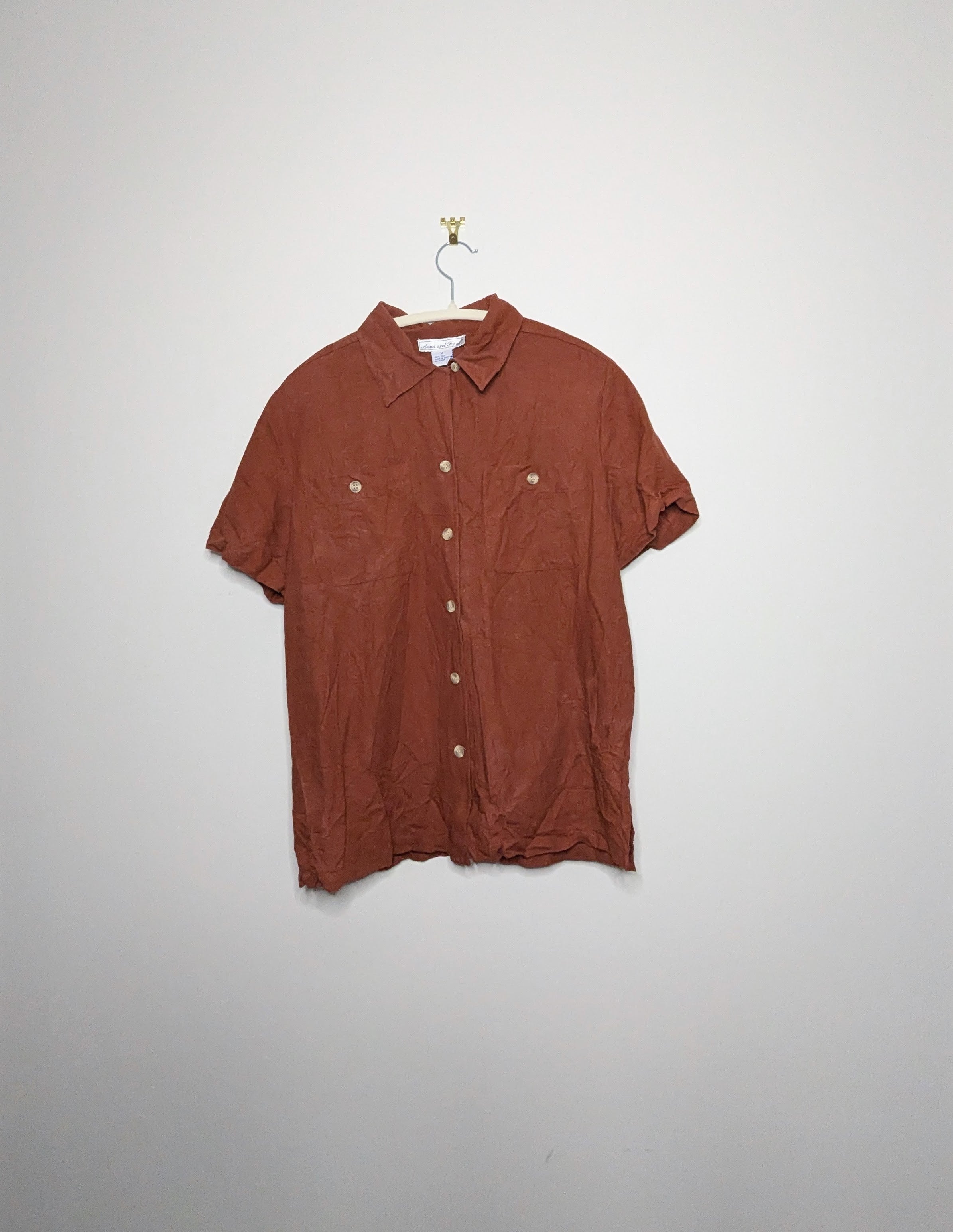 Vintage Silk Button-Up - Medium