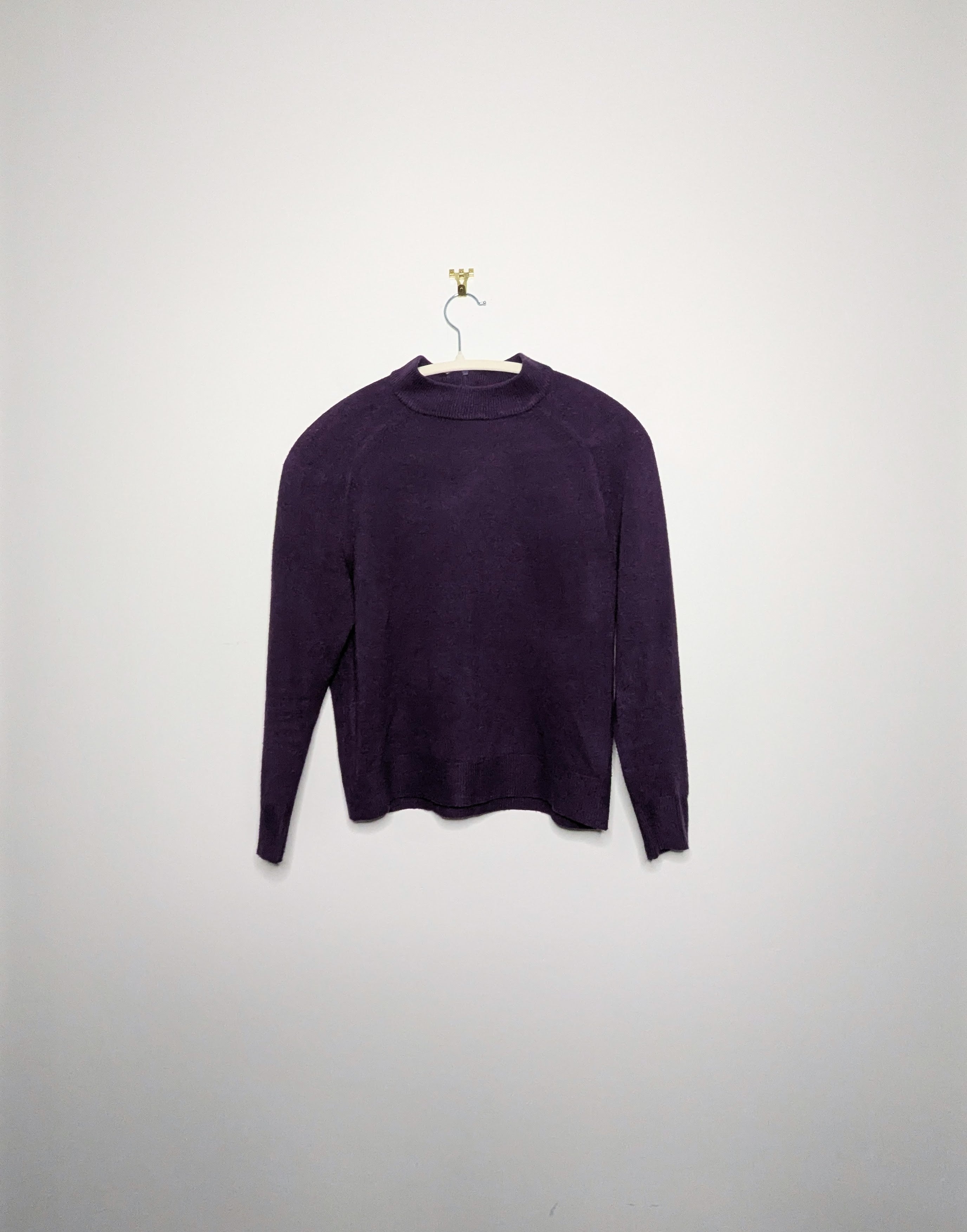 Cropped Mock Neck Sweater - Small Petite