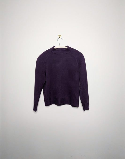 Cropped Mock Neck Sweater - Small Petite