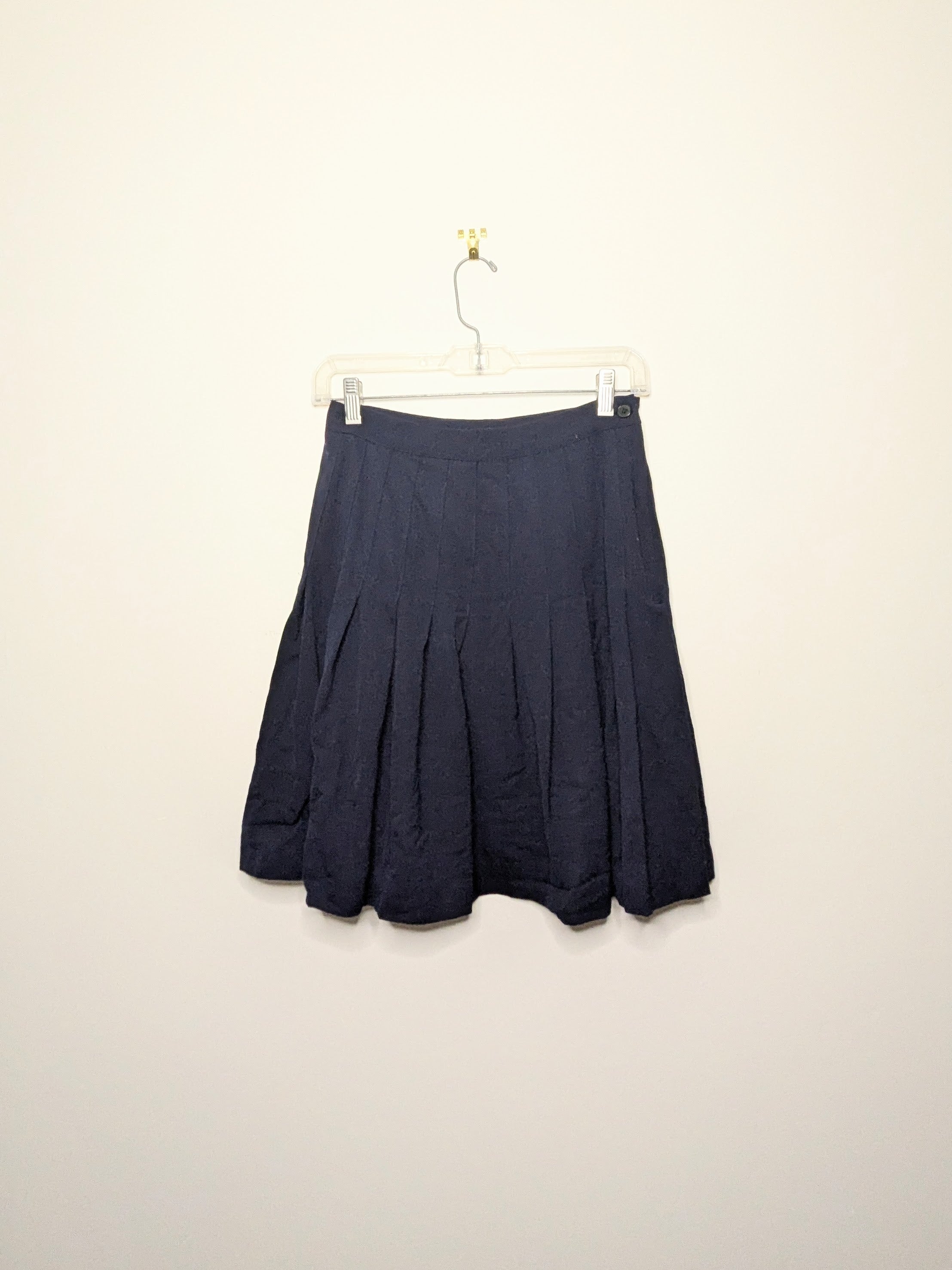 Pleated Navy Skirt - Size 8