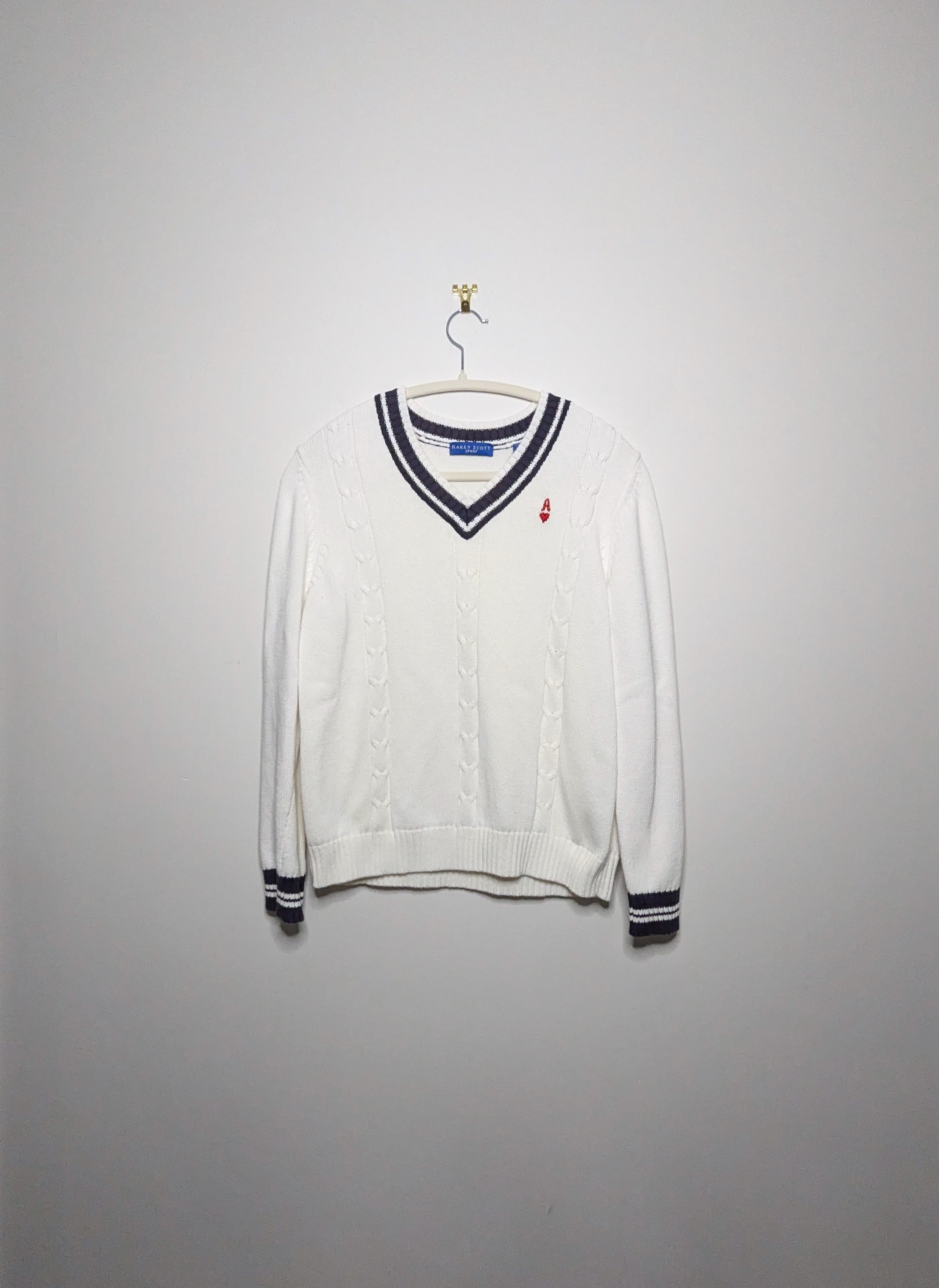 Hand Embroidered Ace Sweater - Medium