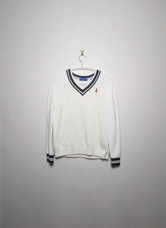 Hand Embroidered Ace Sweater - Medium