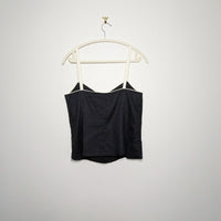 Piped Edge Linen Crop - Size 12