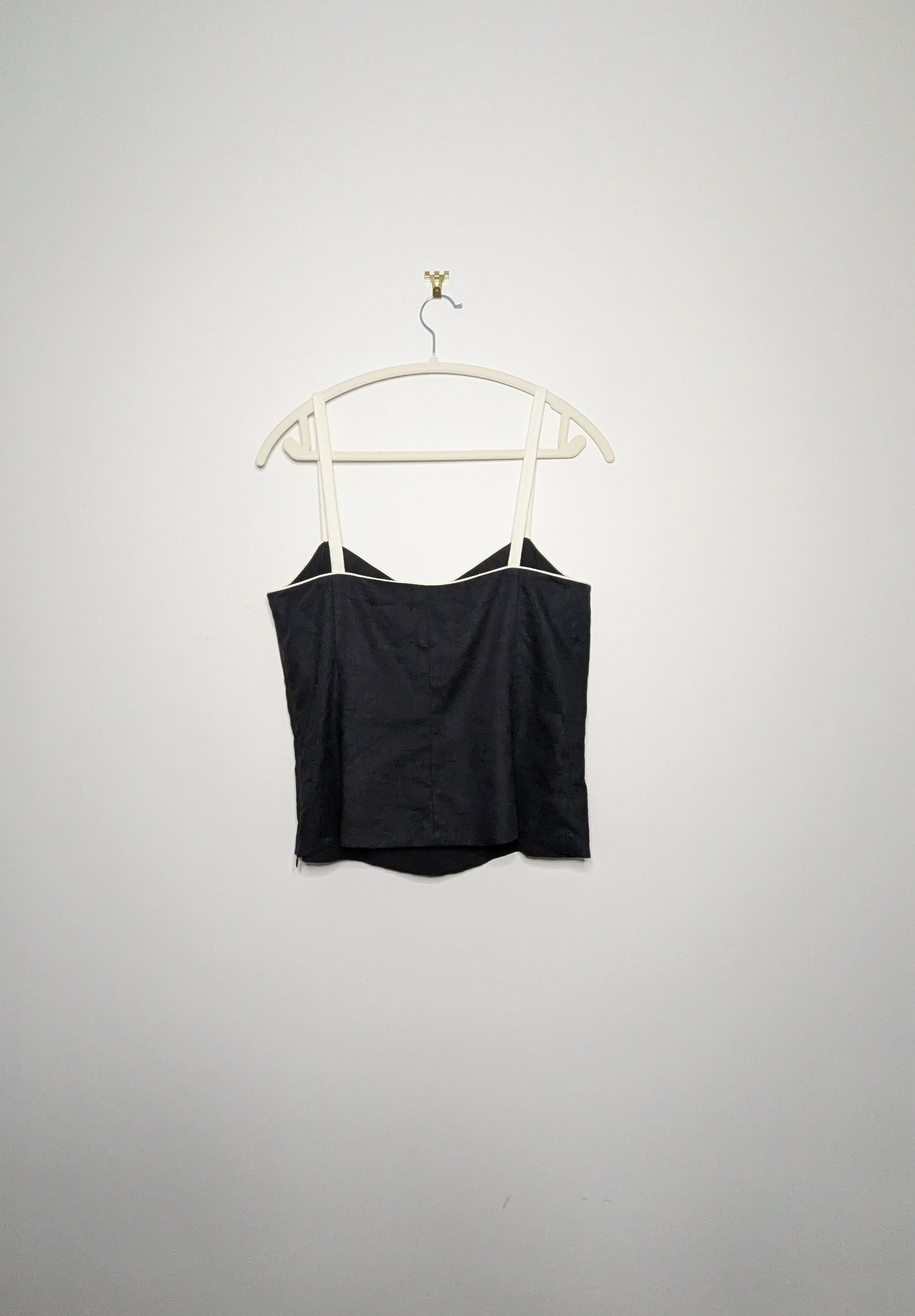 Piped Edge Linen Crop - Size 12