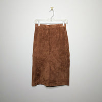 Caramel Suede Skirt - Size 6
