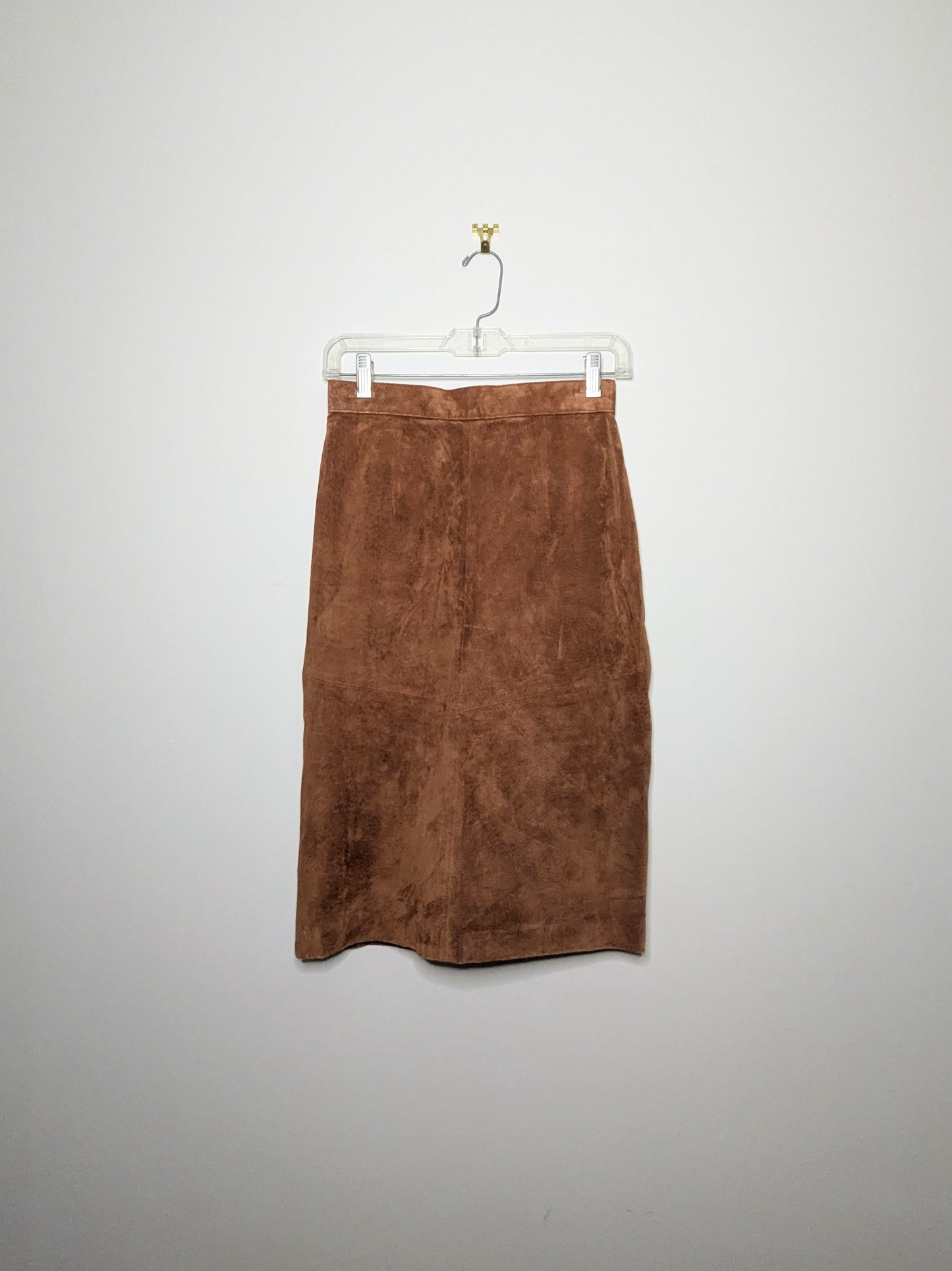 Caramel Suede Skirt - Size 6