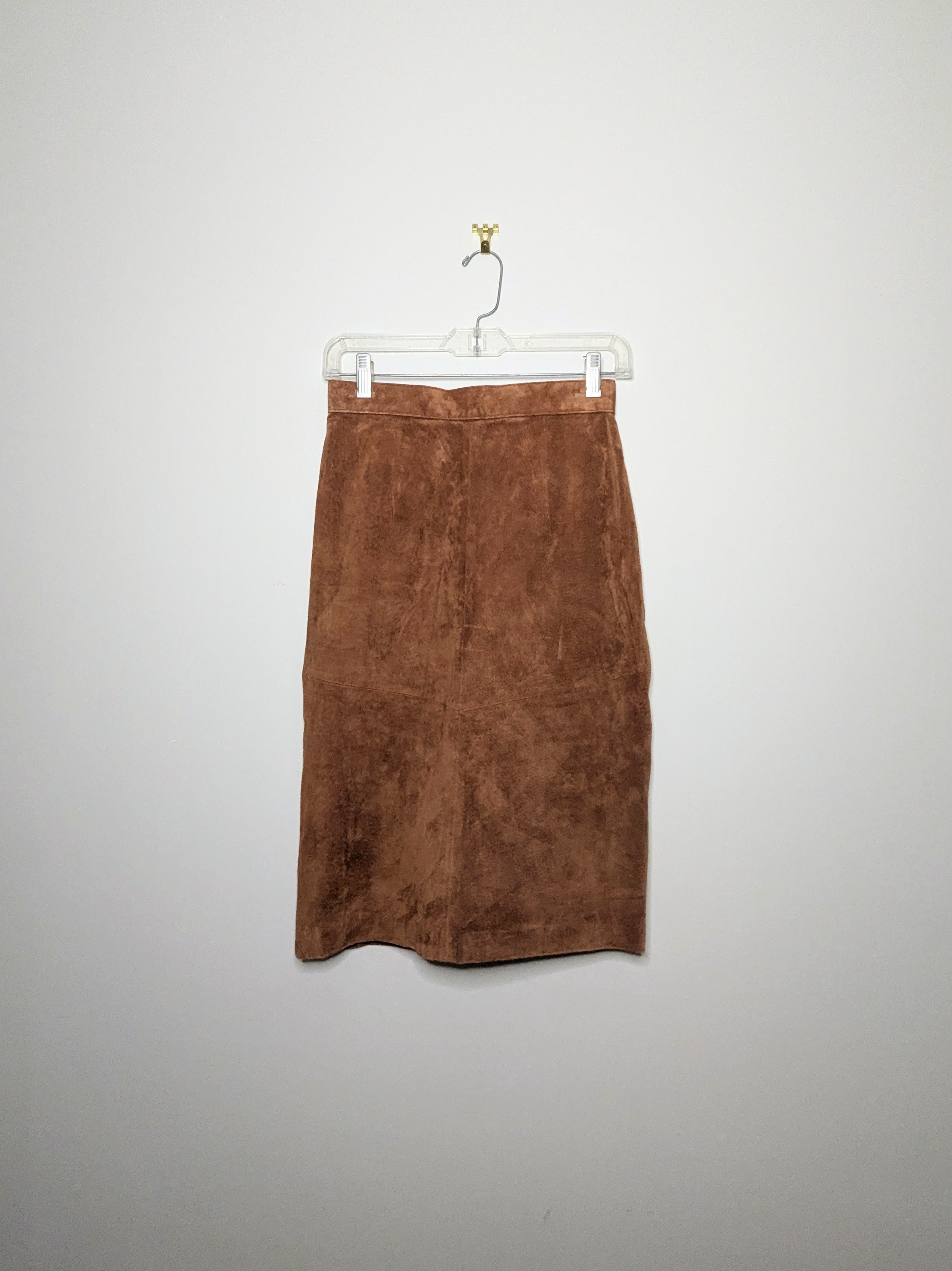 Caramel Suede Skirt - Size 6